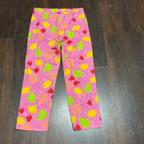 LILLY PULITZER Liza capri pants Hibiscus Pink Marzipan Print Size 4 EUC - Picture 8 of 14